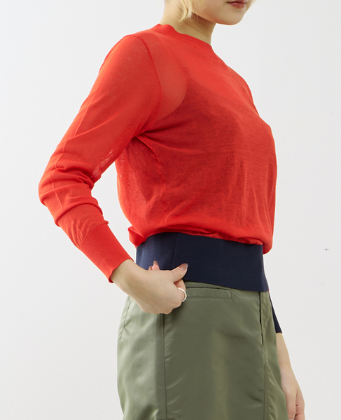 【A_/エース】ハイゲージニットプルオーバープルオーバー 詳細画像 レッド 3