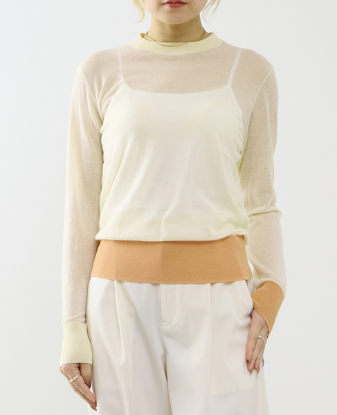 【A_/エース】ハイゲージニットプルオーバープルオーバー 詳細画像 オフホワイト 1