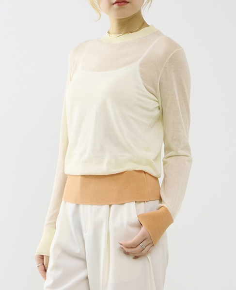 【A_/エース】ハイゲージニットプルオーバープルオーバー 詳細画像 オフホワイト 2