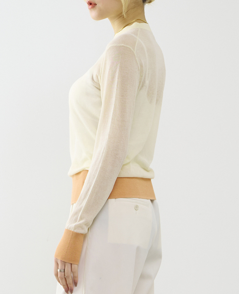 【A_/エース】ハイゲージニットプルオーバープルオーバー 詳細画像 オフホワイト 3