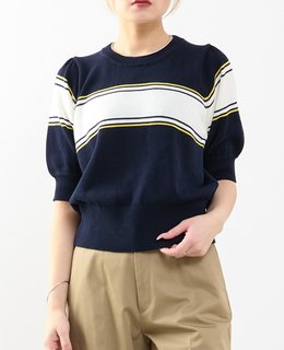 パフスリーブニット