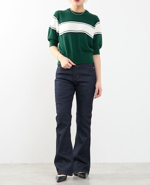 パフスリーブニット 詳細画像 グリーン 4