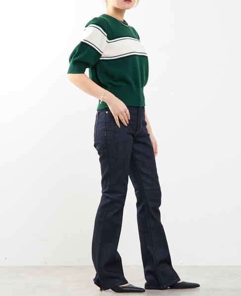 パフスリーブニット 詳細画像 グリーン 5