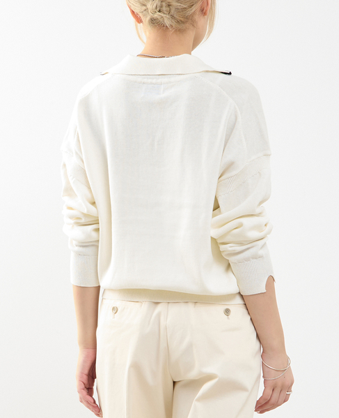 かぎ針刺繍スキッパーニット 詳細画像 オフホワイト 2