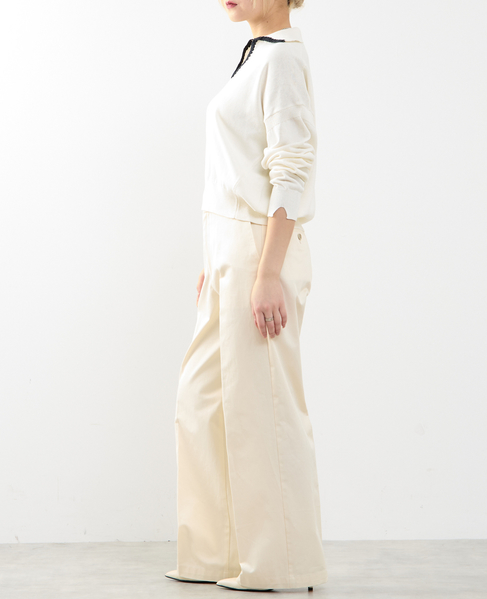 かぎ針刺繍スキッパーニット 詳細画像 オフホワイト 7