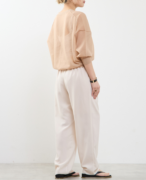 テンセルリネンVネックシアーニット 詳細画像 ベージュ 5