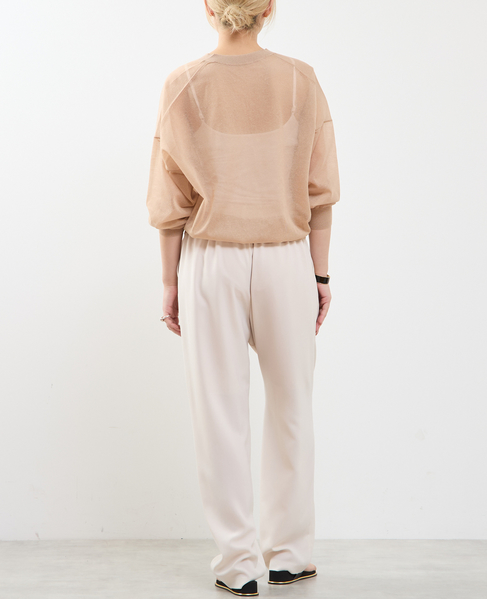 テンセルリネンVネックシアーニット 詳細画像 ベージュ 6