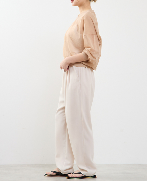 テンセルリネンVネックシアーニット 詳細画像 ベージュ 7