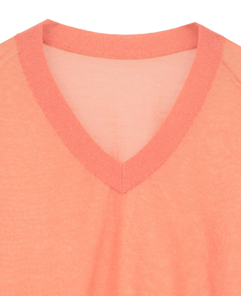 テンセルリネンVネックシアーニット 詳細画像 コーラル 11