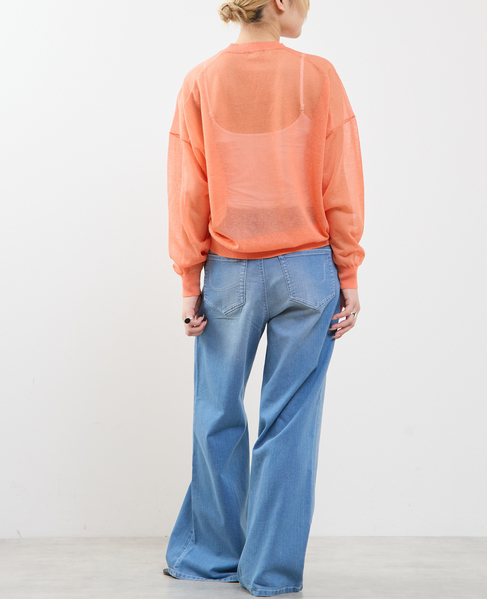 テンセルリネンVネックシアーニット 詳細画像 コーラル 7