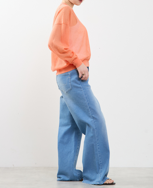 テンセルリネンVネックシアーニット 詳細画像 コーラル 8