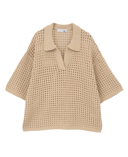 【A_/エース】スキッパープルオーバーニット