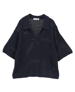 【A_/エース】スキッパープルオーバーニット