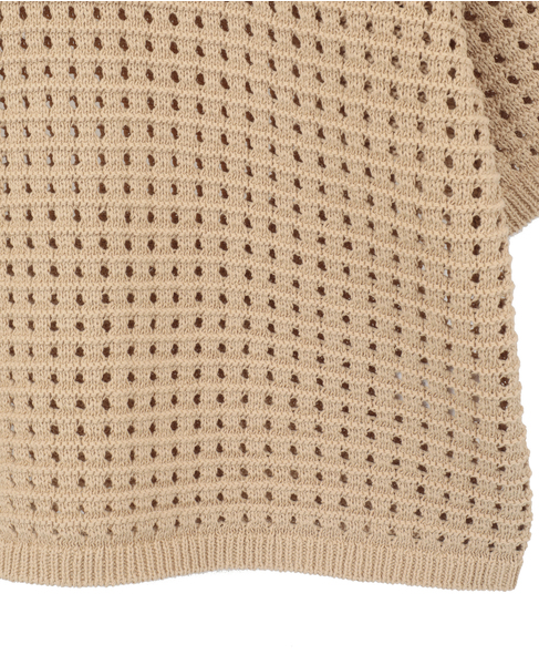 【A_/エース】スキッパープルオーバーニット 詳細画像 ベージュ 5