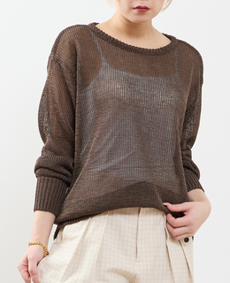 ストローヤーン シアーニットプルオーバー