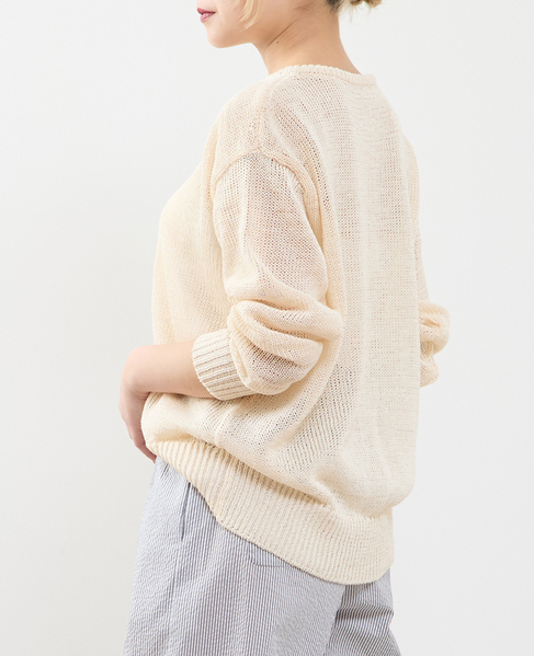 ストローヤーン シアーニットプルオーバー 詳細画像 オフホワイト 2