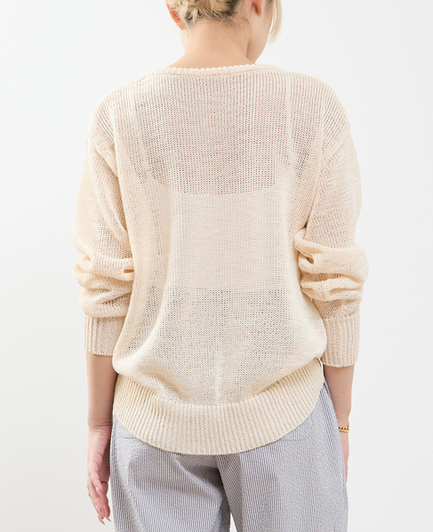 ストローヤーン シアーニットプルオーバー 詳細画像 オフホワイト 3