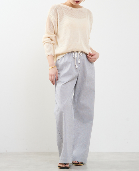 ストローヤーン シアーニットプルオーバー 詳細画像 オフホワイト 4