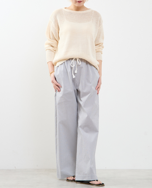 ストローヤーン シアーニットプルオーバー 詳細画像 オフホワイト 5