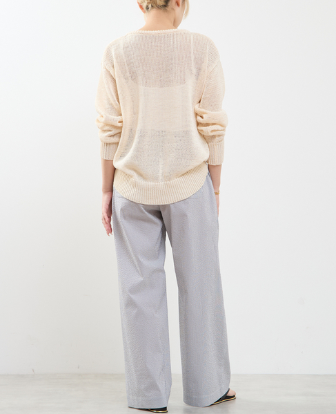 ストローヤーン シアーニットプルオーバー 詳細画像 オフホワイト 8