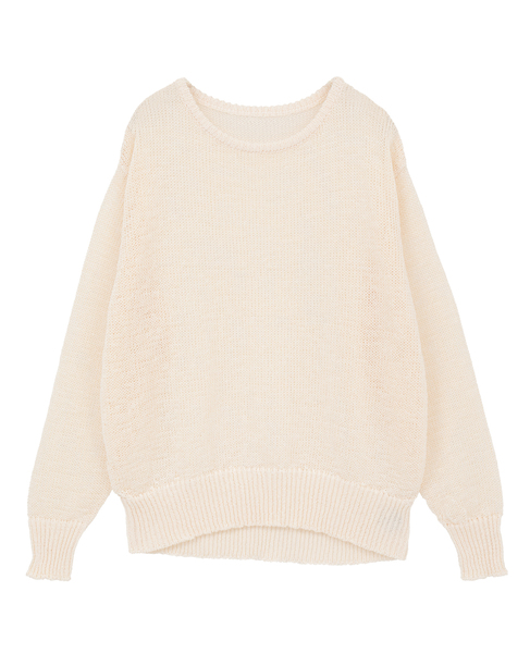 ストローヤーン シアーニットプルオーバー 詳細画像 オフホワイト 9