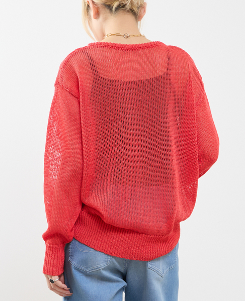 ストローヤーン シアーニットプルオーバー 詳細画像 ローズ 3