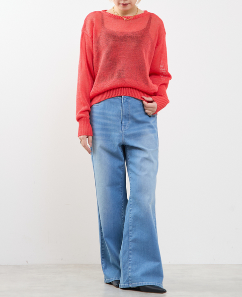 ストローヤーン シアーニットプルオーバー 詳細画像 ローズ 5