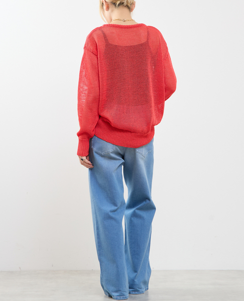 ストローヤーン シアーニットプルオーバー 詳細画像 ローズ 7