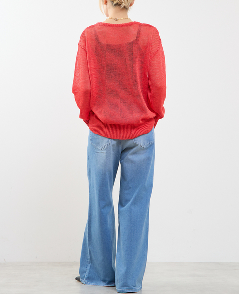 ストローヤーン シアーニットプルオーバー 詳細画像 ローズ 8