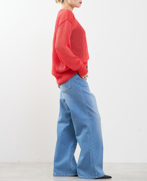 ストローヤーン シアーニットプルオーバー 詳細画像 ローズ 9