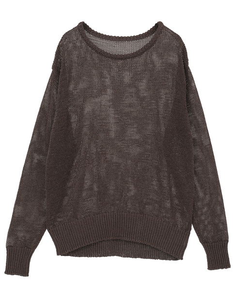 ストローヤーン シアーニットプルオーバー 詳細画像 ブラウン 9