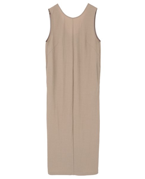 ストレートシルエットノースリーブワンピース 詳細画像 グレイッシュベージュ 1