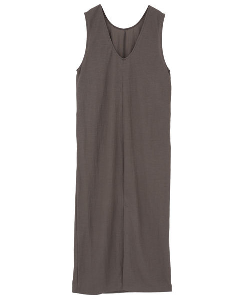 ストレートシルエットノースリーブワンピース 詳細画像 ブラウン 2