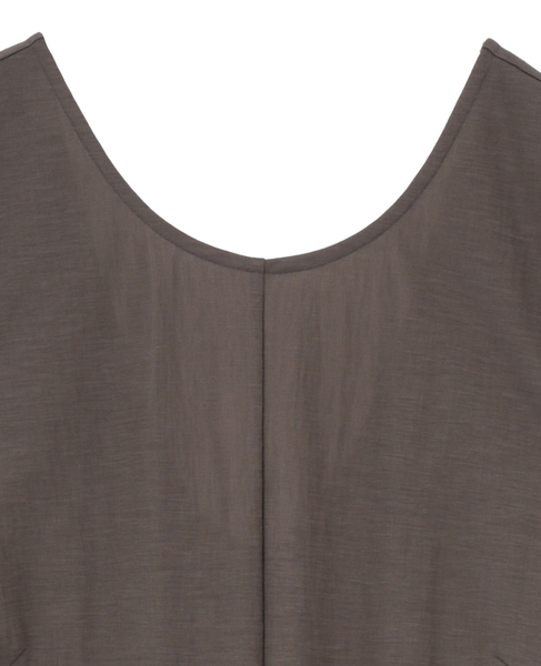 ストレートシルエットノースリーブワンピース 詳細画像 ブラウン 3