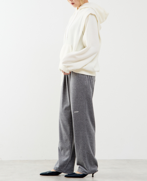 【A_/エース】カットベロアパンツ 詳細画像 杢グレー 7