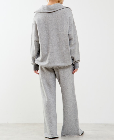 【A_/エース】裏毛スリットパンツ 詳細画像 杢グレー 10