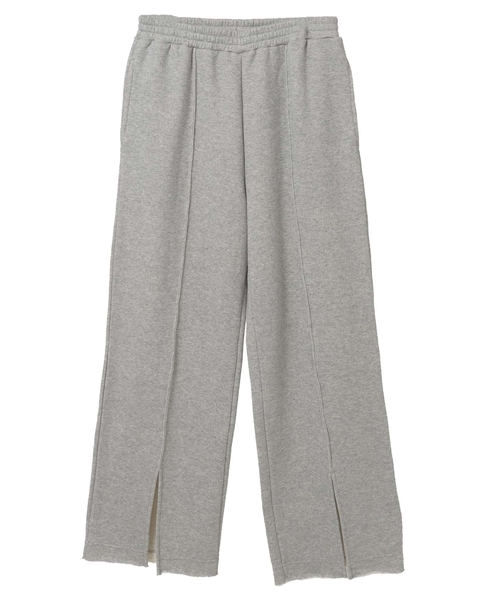 【A_/エース】裏毛スリットパンツ 詳細画像 杢グレー 11