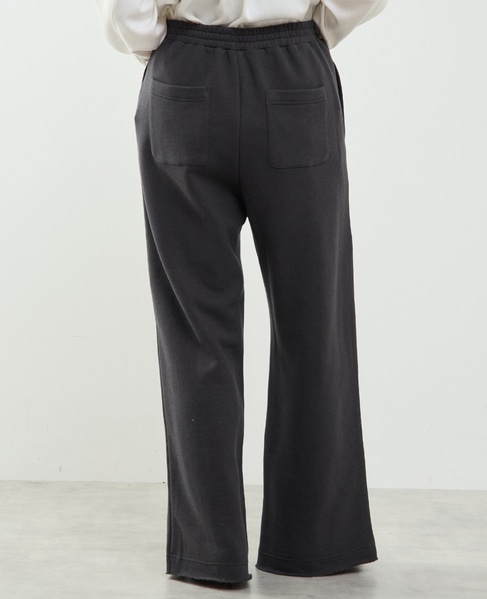 【A_/エース】裏毛スリットパンツ 詳細画像 ブラック 4