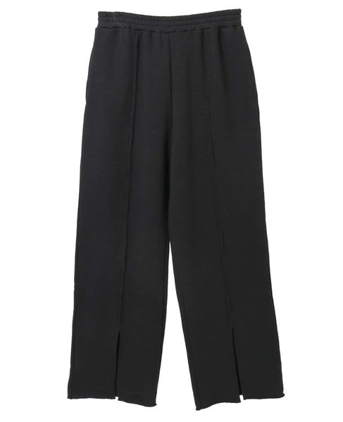 【A_/エース】裏毛スリットパンツ 詳細画像 ブラック 8