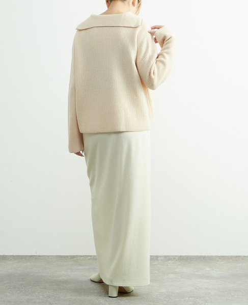 圧縮ウールスムースIラインスカート 詳細画像 オフホワイト 10