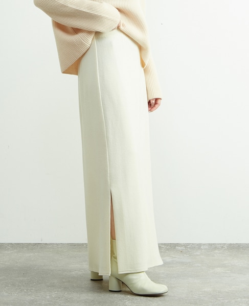 圧縮ウールスムースIラインスカート 詳細画像 オフホワイト 2