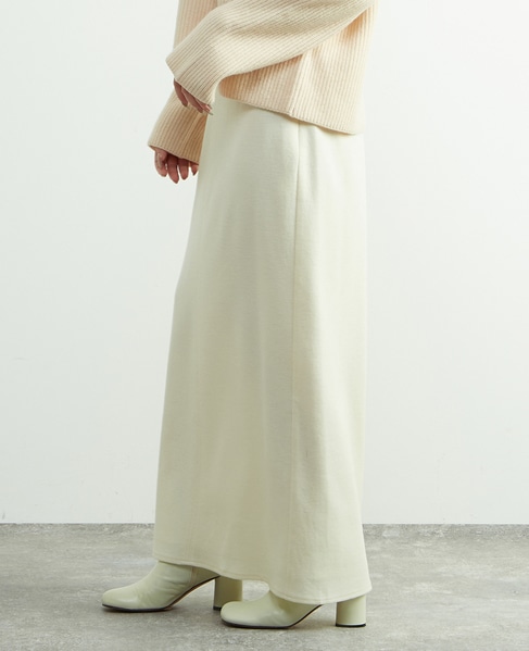 圧縮ウールスムースIラインスカート 詳細画像 オフホワイト 3