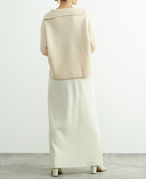 圧縮ウールスムースIラインスカート 詳細画像 オフホワイト 9