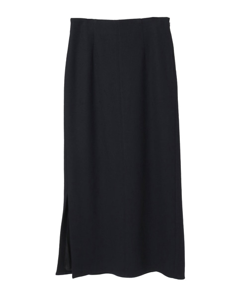 圧縮ウールスムースIラインスカート 詳細画像 ネイビー 1