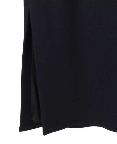 圧縮ウールスムースIラインスカート 詳細画像 ネイビー 4