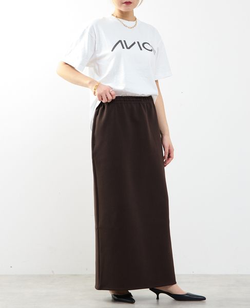 コットンエアータイトスカート 詳細画像 ダークブラウン 5