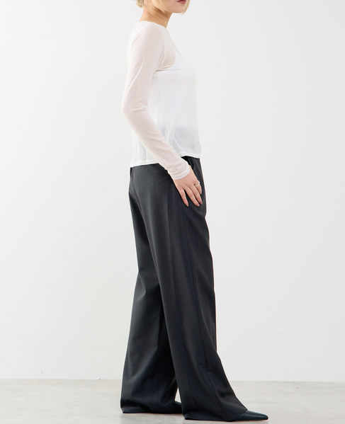 カシミヤシルク混ボートネックシアープルオーバー 詳細画像 ホワイト 12