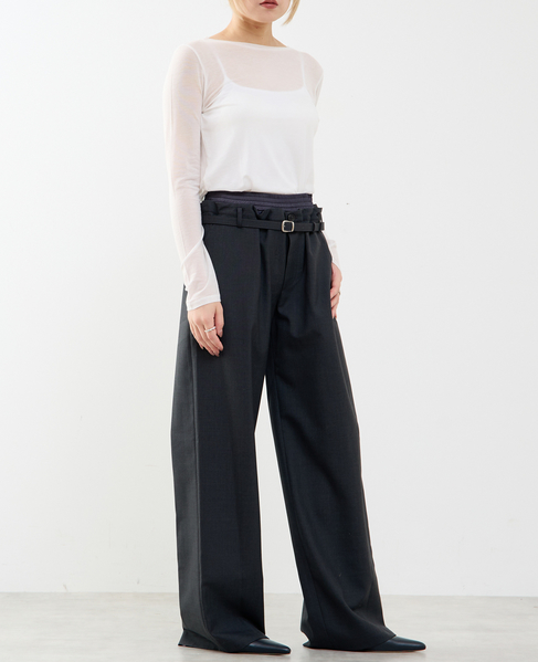 カシミヤシルク混ボートネックシアープルオーバー 詳細画像 ホワイト 4