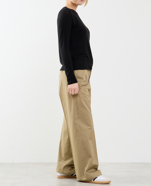 カシミヤシルク混ボートネックシアープルオーバー 詳細画像 ブラック 8