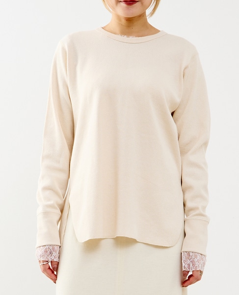 【A_/エース】バックツイストデザインクルーネックカットソー 詳細画像 オフホワイト 2